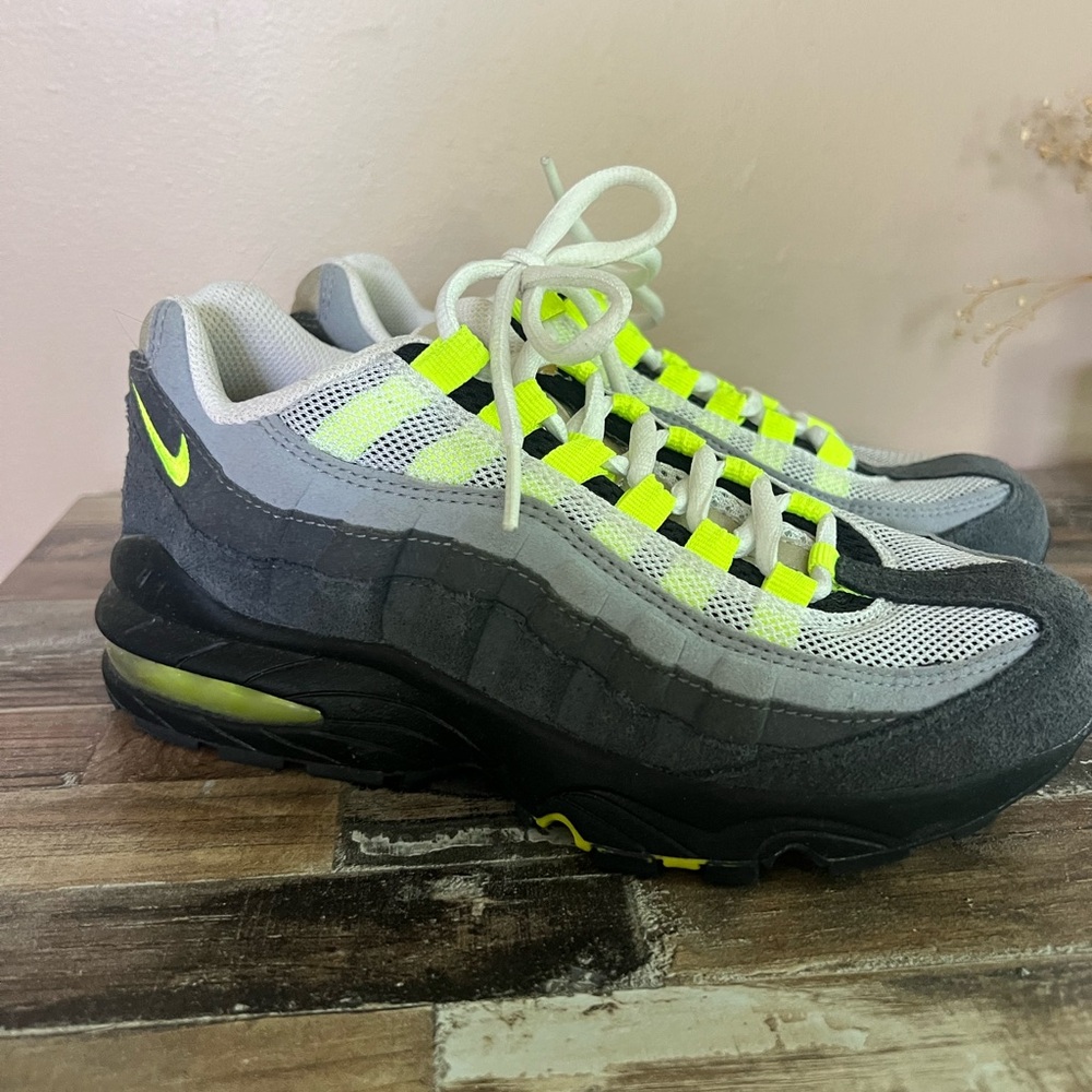 Nike Air Max 95 Gray and Neon Sneakers
